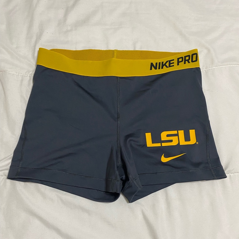 LSU nike pro shorts